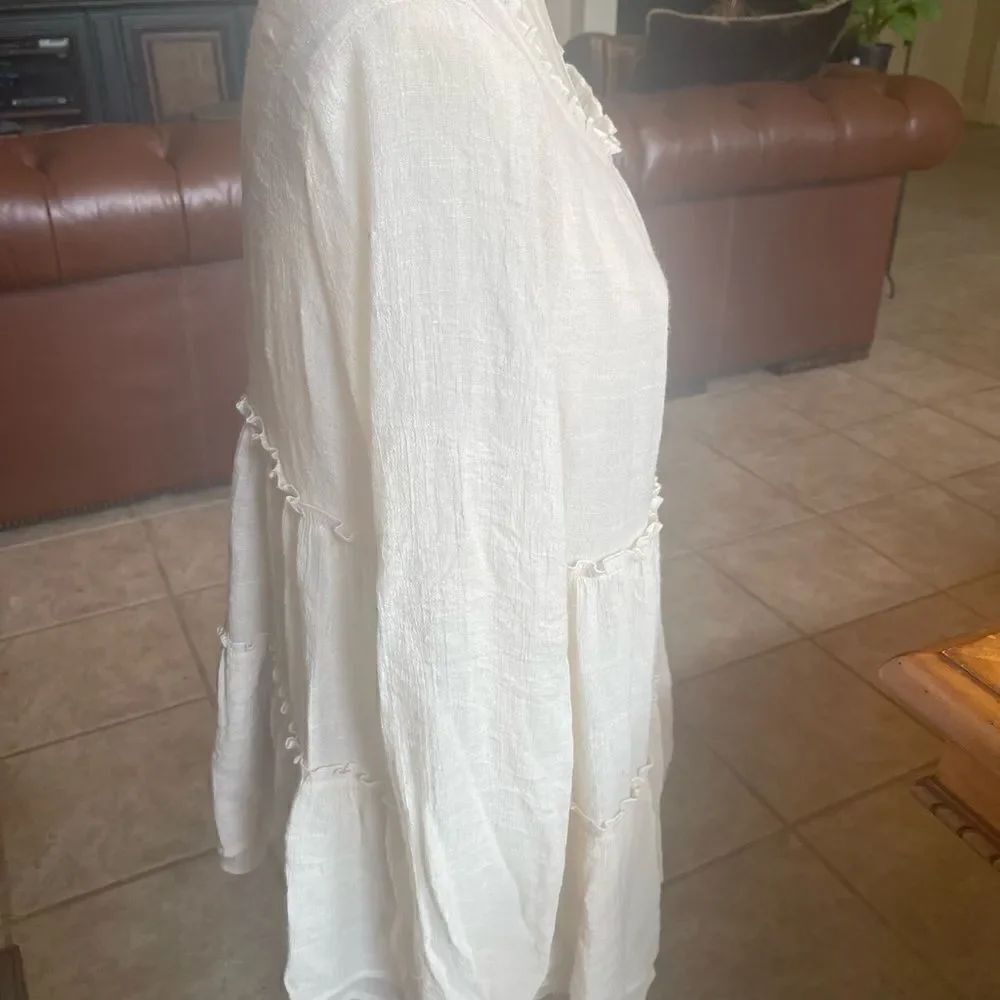 Cream Ruffle Tunic  - Picture 8 of 10